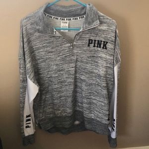 long sleep half zip up